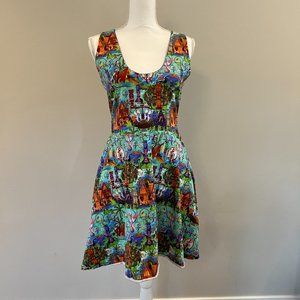 OAK - Tiki Tastic Dress with lots of stretch - Handmade - Tropical